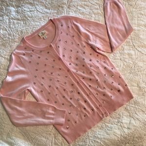 Lands’ End Lt Pink Sparkly Cardigan